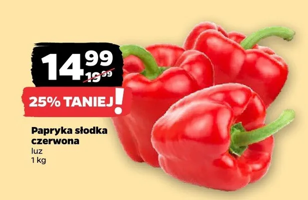 Papryka słodka czerwona promocja w Netto