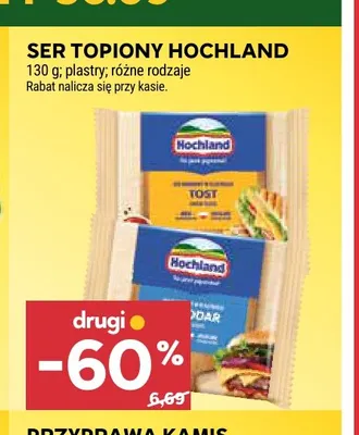 Ser topiony w plastrach Tost Hochland promocja w Stokrotka