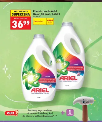 Płyn do prania Ariel Color 50 prań promocja w Biedronka