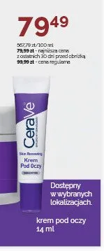 Krem pod oczy Skin Renewing CeraVe promocja w Super-Pharm