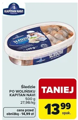 Śledzie PO WOLIŃSKU KAPITAN NAVI promocja w Carrefour