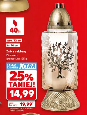 Znicz szklany z-384 promocja w Kaufland