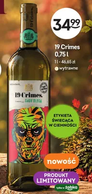 Wino białe wytrawne 19 Crimes Sauvy Block promocja w Żabka