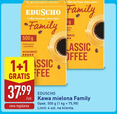Kawa mielona Eduscho Family promocja w Aldi