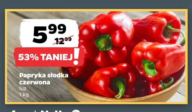 Papryka słodka czerwona promocja w Netto