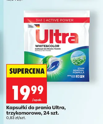 Kapsułki do prania Ultra White & Color promocja w Biedronka