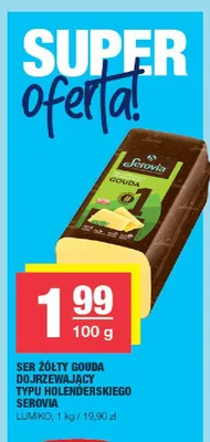 Ser żółty Gouda dojrzewający typu holenderskiego Serovia promocja w SPAR