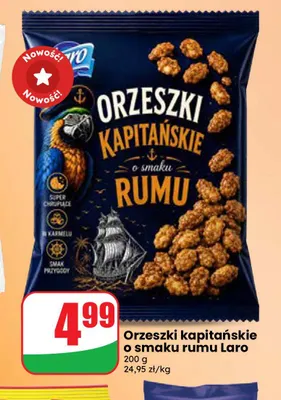 Orzeszki kapitańskie o smaku rumu Laro promocja w Dino