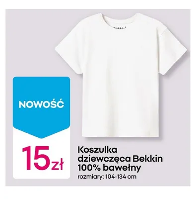 Koszulka dziewczęca Bekkin promocja w Pepco