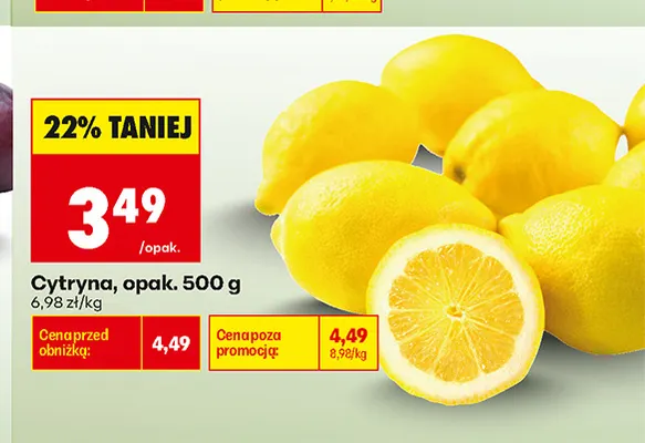 Cytryny promocja w Biedronka