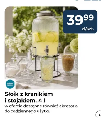 Słoik z kranikiem i stojakiem Altom Design 4 l promocja w PSB Mrówka