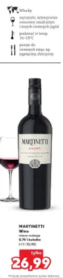 Wino czerwone wytrawne Martinetti Chianti promocja w Kaufland