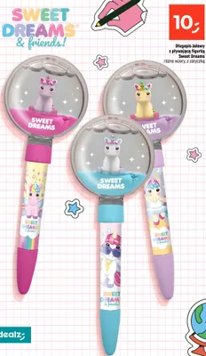 Długopis żelowy z pływającą figurką Sweet Dreams promocja w Dealz