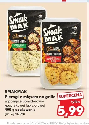 Pierogi z mięsem na grilla w posypce ziołowej Smakmak promocja w Kaufland