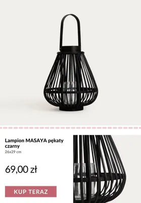 Lampion MASAYA pękaty czarny 26x29 cm promocja w Homla
