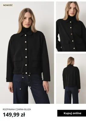 Rozpinana czarna bluza Greenpoint promocja w Greenpoint