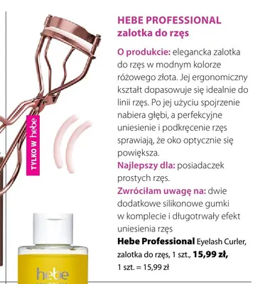 Zalotka do rzęs Hebe Professional Eyelash Curler promocja w Hebe