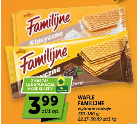 Wafle Familijne Mleczne promocja w Groszek