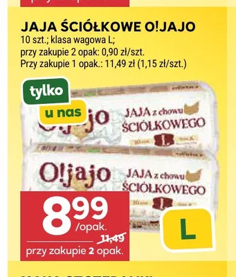 Jajka kurze ściółkowe O!Jajo 10 szt promocja w Stokrotka