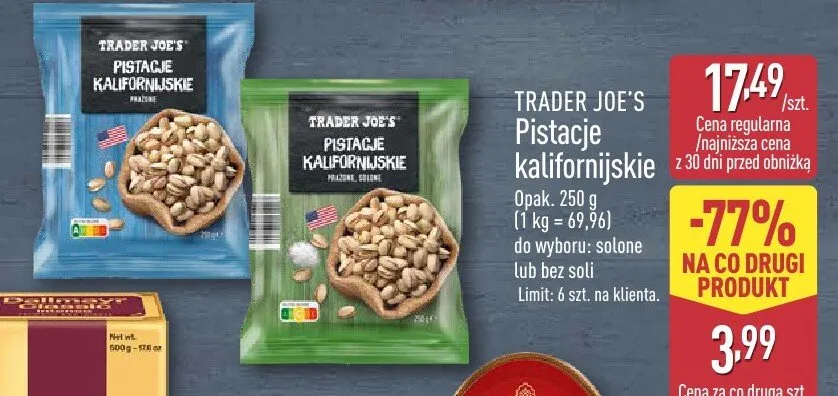 Pistacje kalifornijskie promocja w Aldi
