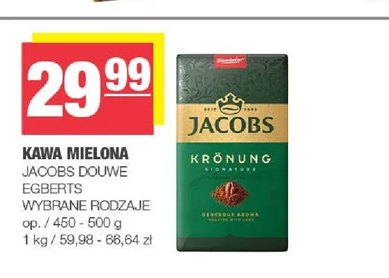Kawa mielona Jacobs Krönung promocja w SPAR