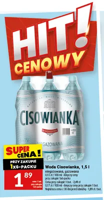 Woda niegazowana Cisowianka promocja w Twój Market