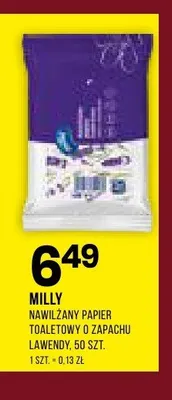 Nawilżany papier toaletowy o zapachu lawendy Milly promocja w Drogerie Natura