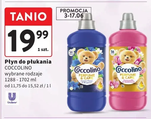 Płyn do płukania Coccolino Perfume & Care Passion Flower & Bergamot 56 prań promocja w Intermarche