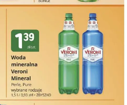 Woda mineralna Veroni Mineral Perle promocja w Marketvita