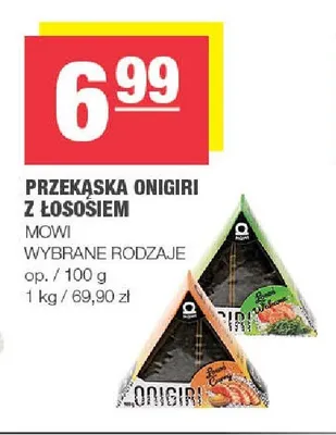 Przekąska onigiri z łososiem Mowi promocja w SPAR