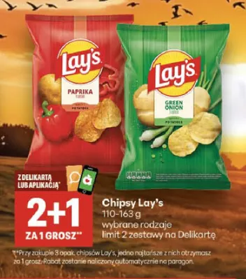 Chipsy Lay's Paprika promocja w Delikatesy Centrum