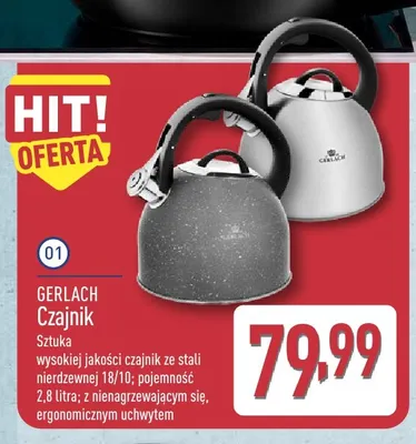Czajnik 2,8 l Gerlach promocja w Aldi