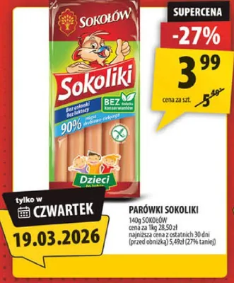 Parowki sokoliki promocja w Arhelan