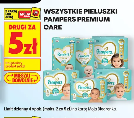 Pieluszki Pampers Premium Care promocja w Biedronka