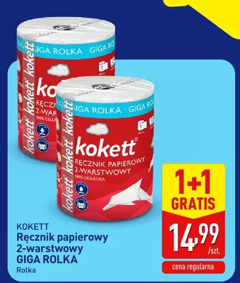 Ręcznik papierowy 2-warstwowy Giga Rolka Kokett promocja w Aldi
