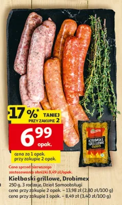 Kiełbaski grillowe, Drobimex promocja w Auchan