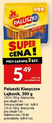 Paluszki Klasyczne Lajkonik promocja w Twój Market
