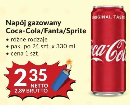 Napój gazowany Coca-Cola/Fanta/Sprite promocja w Makro