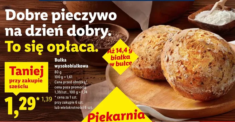 Bułka wysokobłatkowa promocja w Lidl