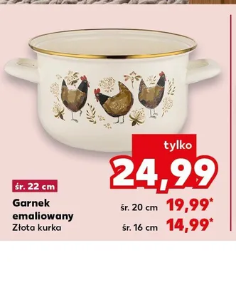 Garnek emaliowany Złota kurka promocja w Kaufland