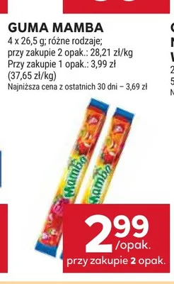 Guma Mamba 4-pak promocja w Stokrotka