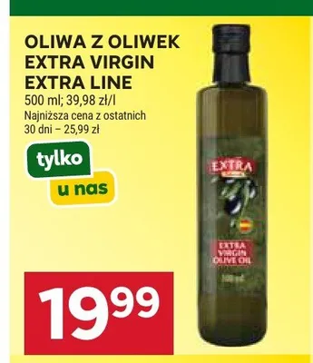Oliwa z oliwek extra virgin Extra Line promocja w Stokrotka