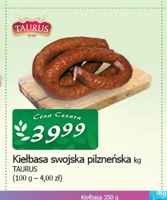 Kiełbasa swojska pilzneńska promocja w CEZAR Delikatesy