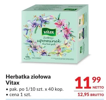 Herbatka ziołowa Vitax promocja w Makro