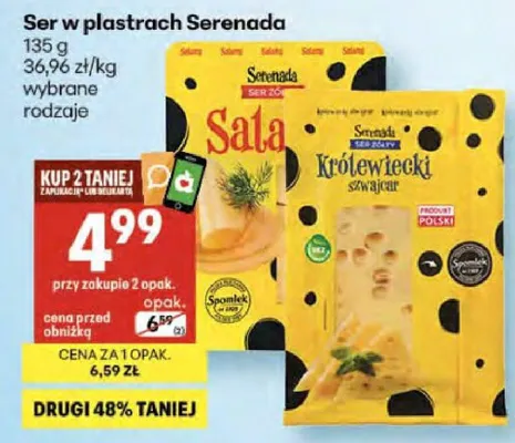 Ser w plastrach Serenada promocja w Delikatesy Centrum