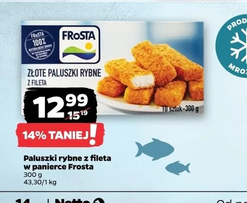 Paluszki rybne z fileta w panierce Frosta promocja w Netto