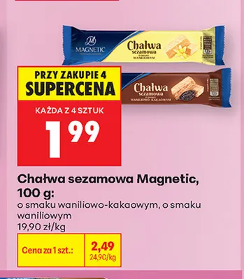 Chałwa sezamowa o smaku waniliowym Magnetic promocja w Biedronka