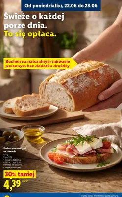 Chleb bochen pszenno-żytni na zakwasie promocja w Lidl