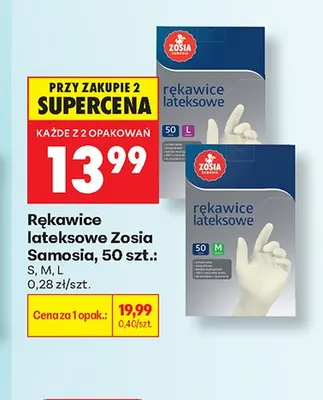 Rękawice lateksowe Zosia Samosia promocja w Biedronka
