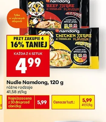 Nudle Namdong beef promocja w Biedronka